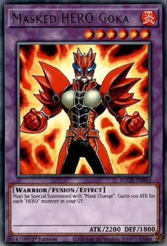 Masked Hero Héroe Enmascarado Goka Raro Yugioh