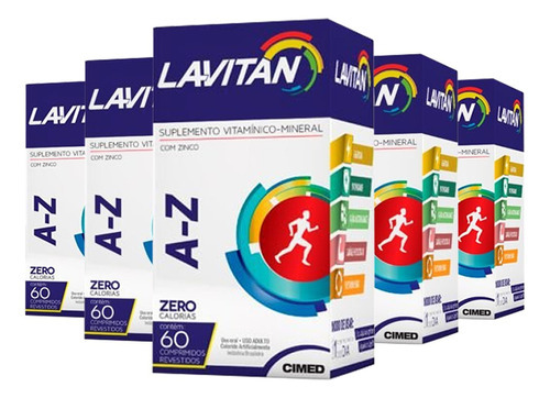 Polivitamínico Lavitan Az   5 Un De 60 Comprimidos  Cimed