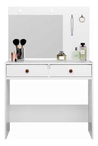 Mueble Maquillaje Con Espejo + Luces 2 Cajones + Envio