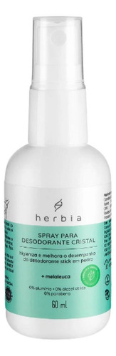 Higienizador Deodorante Cristal Herbia 60ml - Kit 2x