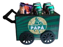 Comprar Carrito Botanero Caja Día Del Padre Llantas Giratoria Color Indio