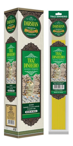 Imagem 1 de 1 de Incenso Massala Premium Kit Traz Dinheiro Darshan 3skd10vr