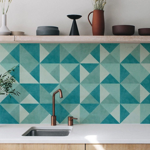Imagen 2 de 2 de Laminas Azulejos Autoadhesivos Diagonales 1,20x0,60