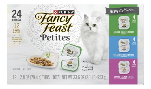Comida Húmeda Gatos Fancy Feast Petites Gravy-12pz-24entrees