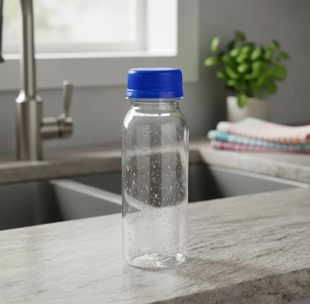 Botella Pet Shot 60ml Con Tapa Cintillo (50 Pza) Azul