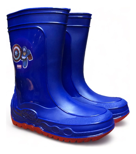 Botas De Lluvia Niños Marvel Capitan America/spiderman 