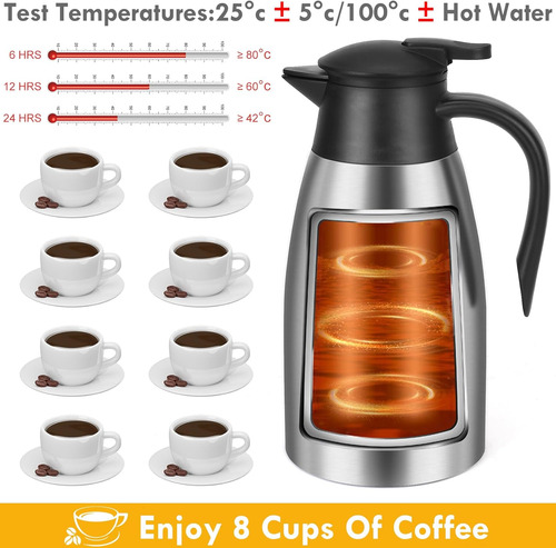 Termo De Café Térmico De Acero Inoxidable De 56 Oz (1...