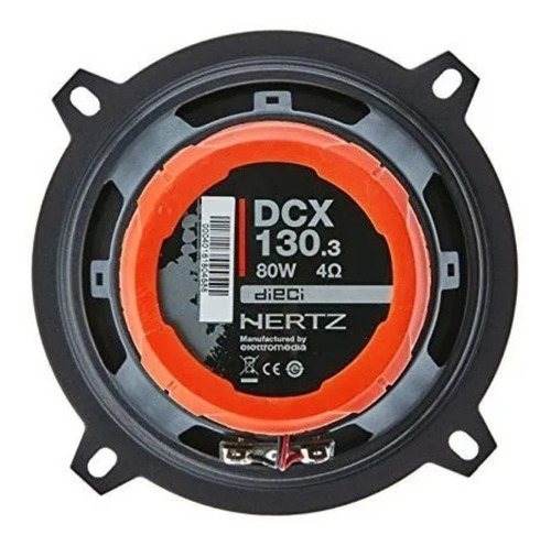 Par Alto Falante 5pol Hertz Dcx 130.3 Coaxial 80wrms Par