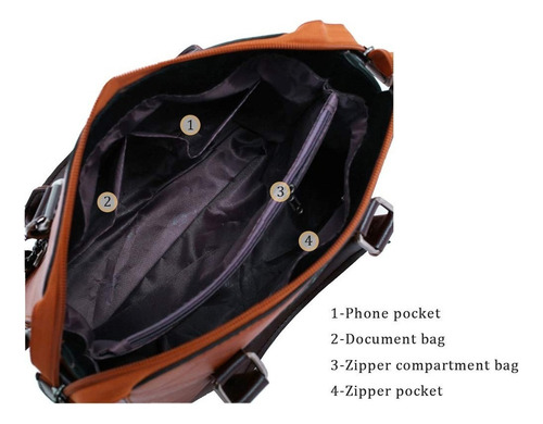 Sa De Set 4 Bolsas Mujer Moda Cartera Crossbody Bandolera