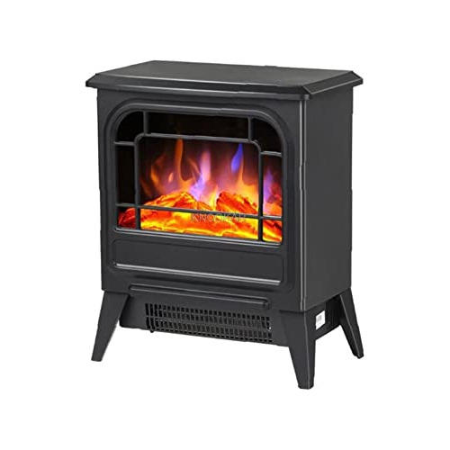 Chimenea Eléctrica Simulación De Fuego (negro, Altura: 43cm)