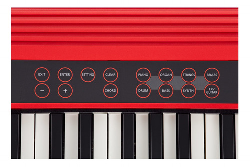 Imagen 7 de 7 de Teclado musical Roland Go:Keys GO-61K 61 teclas rojo