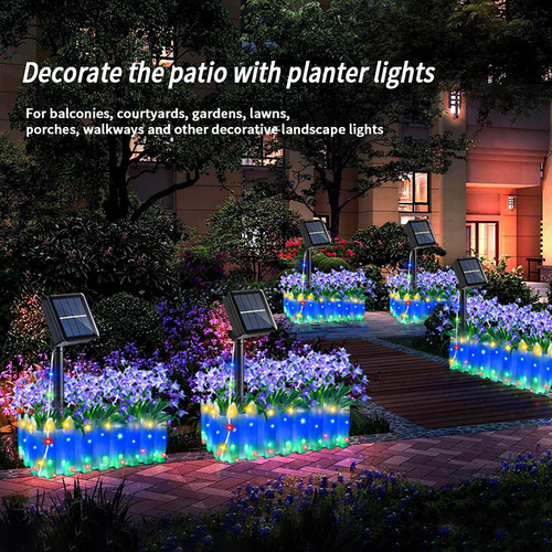 Luces Para Macetas Con Luz Solar Para Exteriores, Alimentada