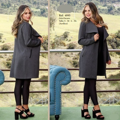 Gaban Para Mujer En Material Acrílico Color, Gris