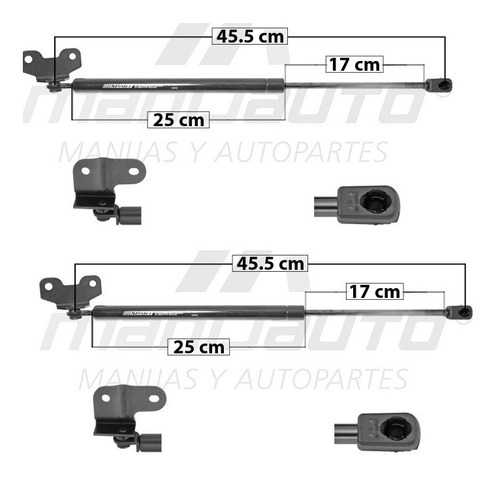 Par Amortiguadores Cofre Honda Accord 2008 - 2012 Mnj