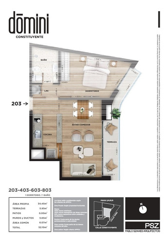 Imagen 11 de 12 de Venta Apartamento 1 Dormitorio Con Patio Cordón - Edificio Dómini Constituyente