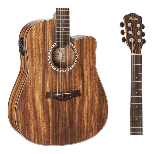 Violão Hofma Hmf280 Elétrico Folk Satin Natural Hmf-280
