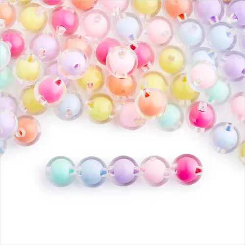 comprar Cuentas Color Interno Perlas 8mm 85u X 25gr Ideal Pulsera