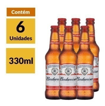 Cerveja Budweiser 330ml Long Neck - Pacote Com 6 - Promoção!