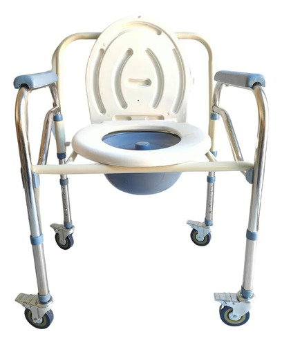 Baño Wc Inodoro Portátil Con Ruedas Silla Plegable