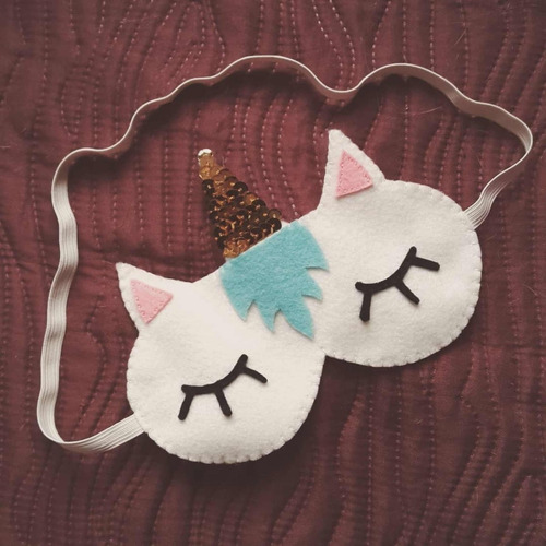 Antifaz Unicornio Con Relleno Para Dormir 10 Piezas