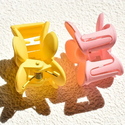 8pcs Clips Para Cabello Forma De Flores En Distintos Colores