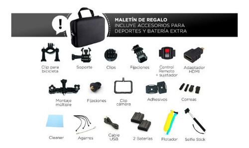 Imagen 3 de 12 de Gadnic Camaras Extreme 16 MCDEP016 - Negro