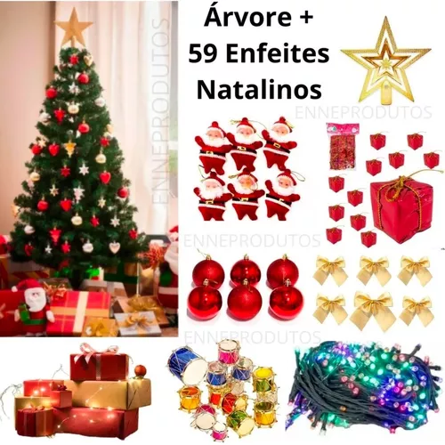 Árvore De Natal Pinheiro Luxo Grande Decorada Envio Hoje