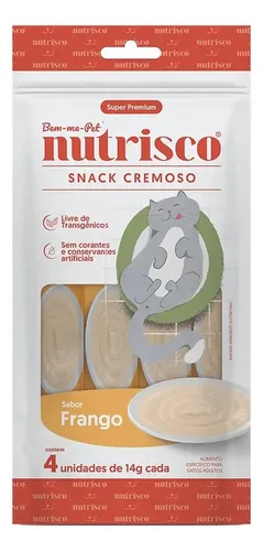 Petisco Para Gatos Snack Cremoso Nutrisco Sabor Frango 56g