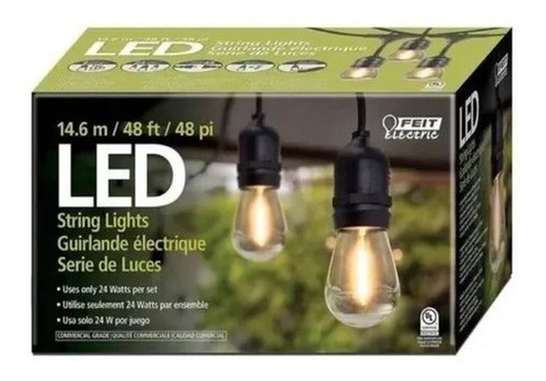 Serie Extensión De Luces Led 24 Focos Vintage 14.6m