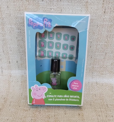 Esmalte Infantil Peppa Pig + Stickers Sin Uso 