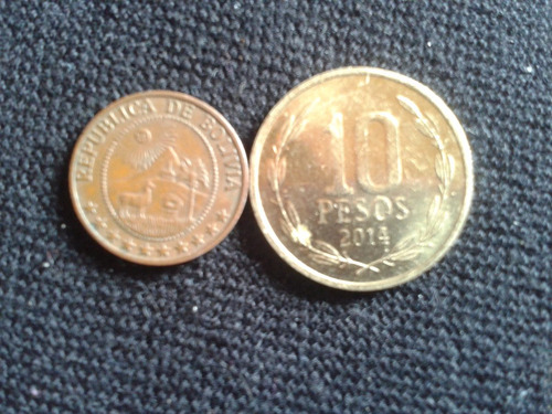 Moneda Bolivia 5 Centavos 1970 Escasa (c29)