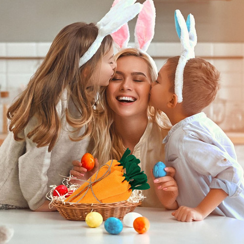 Decoración De Pascua Con Forma De Zanahoria, 6 Zanahorias, E