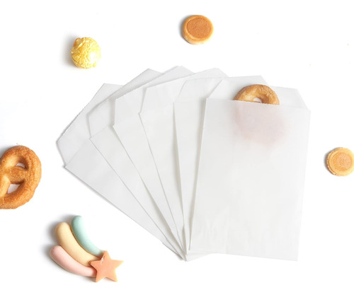 Bolsas De Papel Encerado Semitransparente 4x6 PuLG 100 Ud