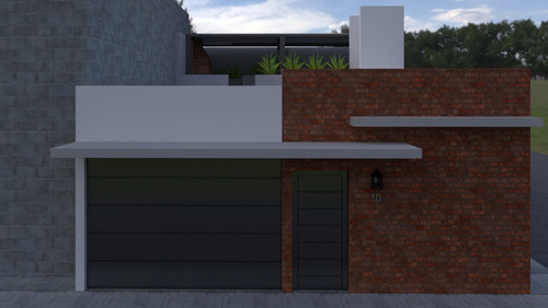 Plano De Casa, Vivienda-2 Rec. Y Roof Garden, Terreno 8x16