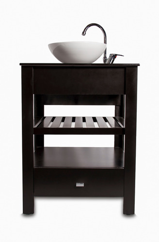 Imagen 6 de 10 de Vanitory 100% Laqueado Marron Oscuro 60cm (mueble Solo)