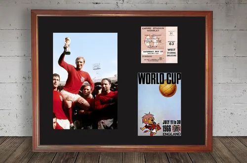 Inglaterra Campeón Mundial 1966 Ticket Poster Foto Moore