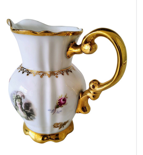 Jarra De Leche De Porcelana Real Victoriana Blanco (Usado)