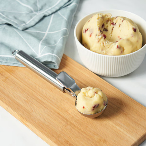 Cuchara Para Helado De Acero Inoxidable Con Mecanismo Fácil Plateado