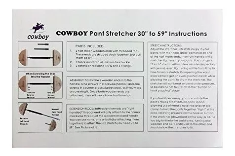  Cowboy Pant Stretcher-Heavy Duty-Easy to Use-Instant