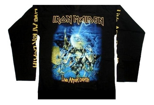 Iron Maiden Live After Polo Manga Larga Small [rockoutlet]