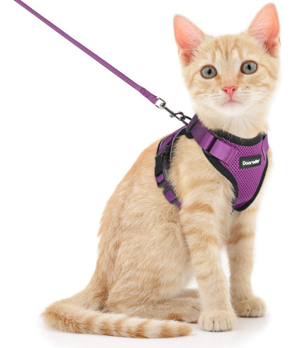 Set De Arnés Y Correa Para Gatos Dooradar Escape Proof Para