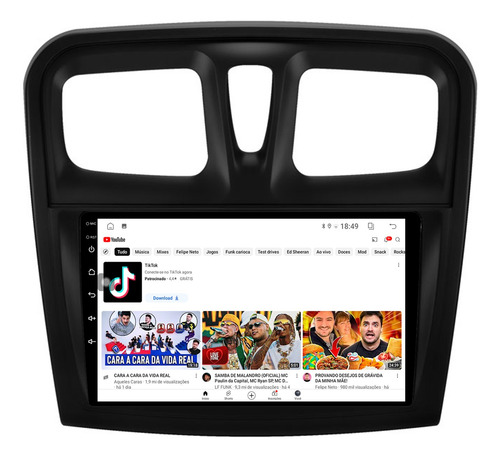 Multimidia Logan 15/19 9p Android 14 Carplay 4gb 64gb