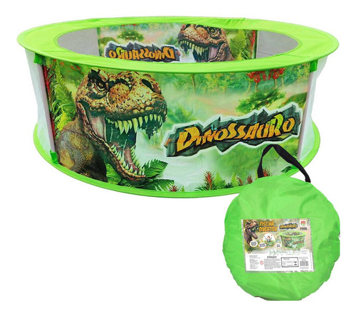Piscina De Bolinhas Divertida Dinossauro Dm Toys Verde 3