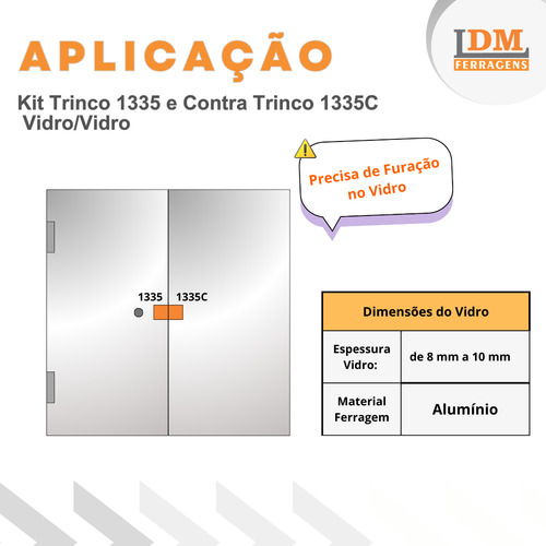 Kit Com 22 Trincos E 22 Contra Trinco V/v Janela De Vidro