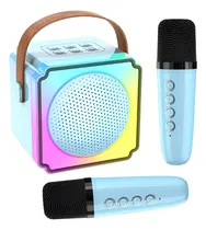 Comprar Parlante Karaoke Set Rgb Bluetooth +2 Microfonos Inalambrico