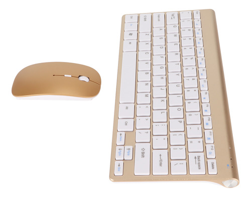 Kit Teclado Y Mouse Inalambrico Fino Silencioso Impermeable
