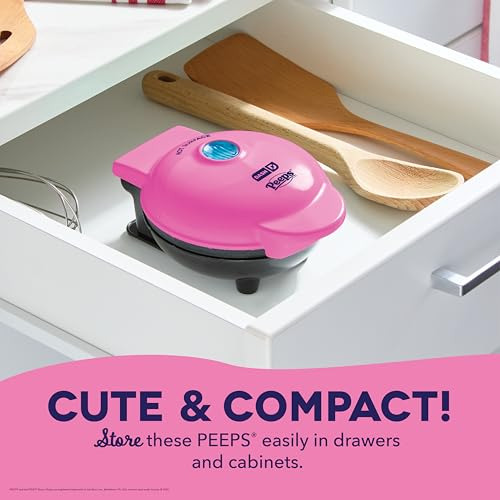 Peeps X Dash Bunny Mini Waffle Maker Para Gofres Individual