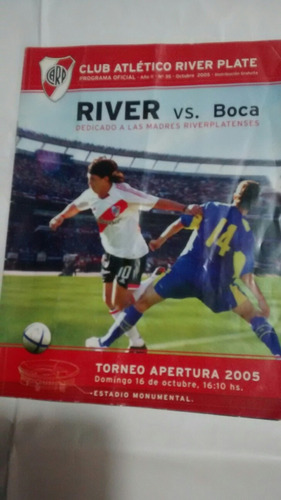 River Plate-programa Oficial-octubre 2005-river Vs Boca-unic