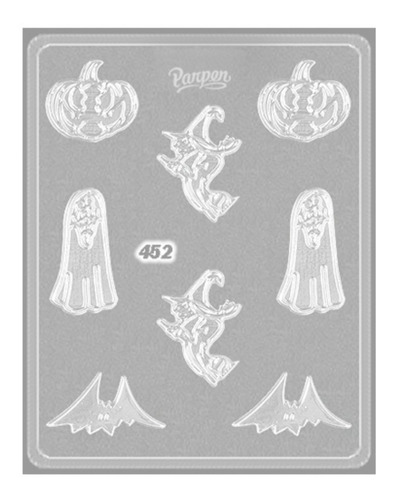 Molde Placa Halloween Fantasma Calavera Parpen 5onzas