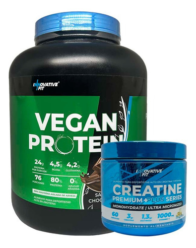 Vegan Protein 80 Porciones + Creatine Premium Plus 300g If